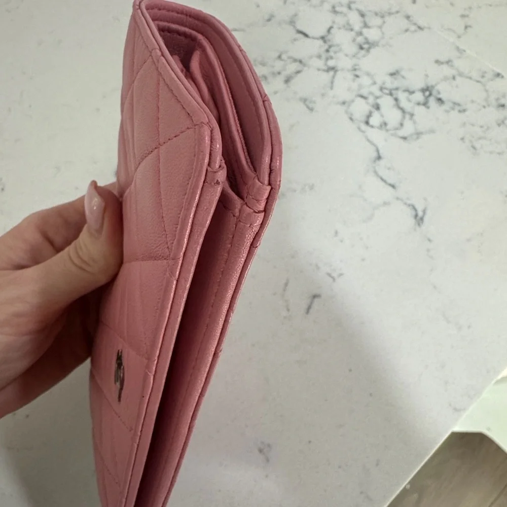 CHANEL Pink Quilted Wallet - Picture 8 of 9